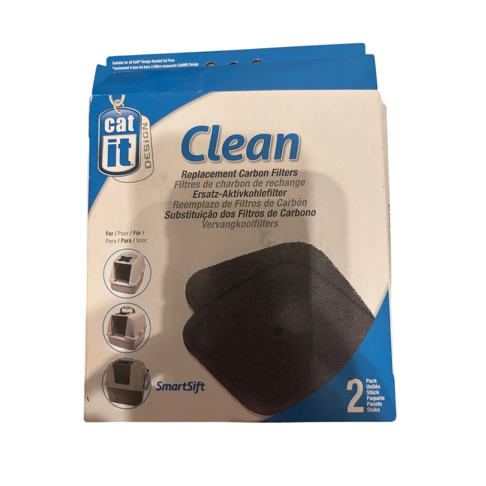 Cat it Clean Replacement Carbon Filters (Black) - 2 Pack
